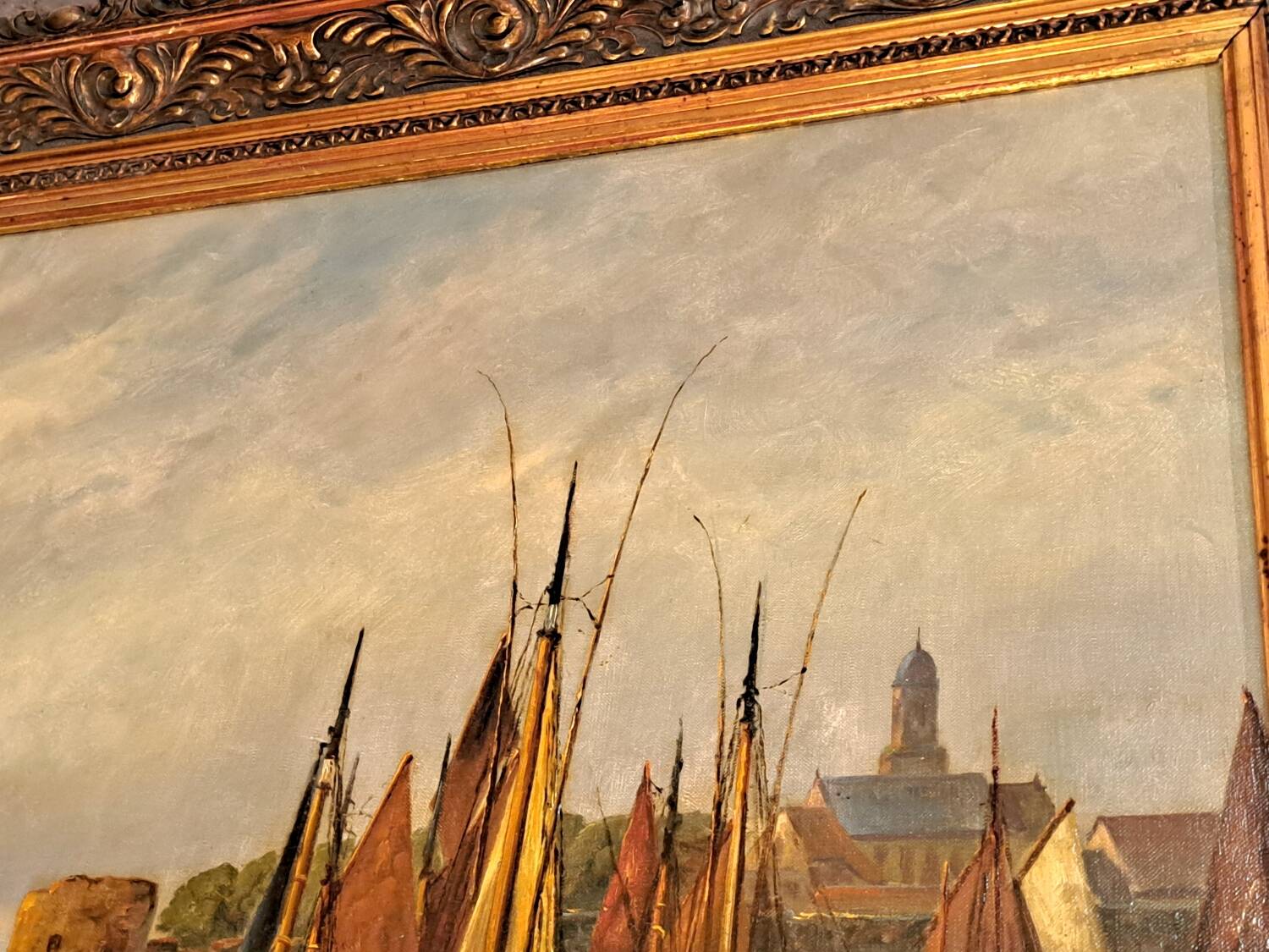 Painting by Fernand Weil "Seen on the port"