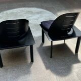 Pair of Patrice Bonneau designer chairs - Genexco Edition - 1980s