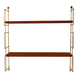 Wall-mounted shelf (Hylla) with brass structure