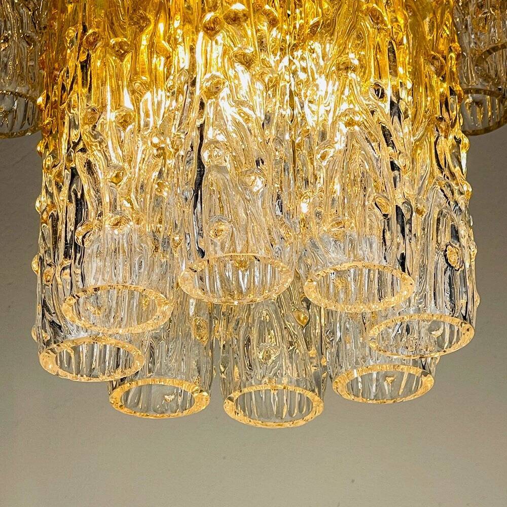 Murano glass chandelier Tronchi by Venini, Italy, 1960s