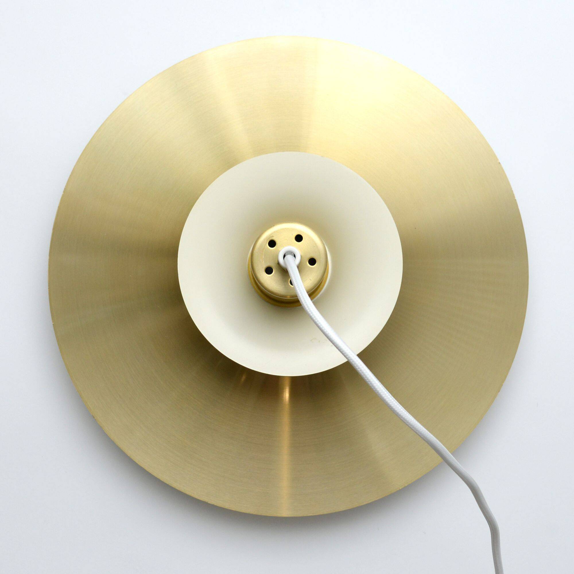 Lampe Frandsen dorée, Danemark années 1970