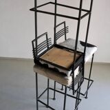 Trois tabourets de bar en fer forgé | Olsson & Dam | Suède | Années 1990