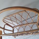 Rattan wicker magazine rack