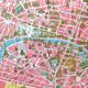 Old map New Paris monumental 75x55cm edition A. Leconte 1960