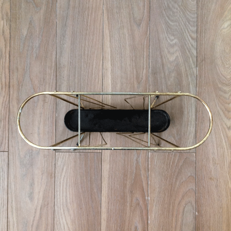 Golden metal umbrella holder