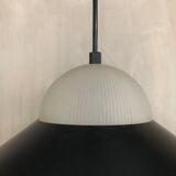 Lamp suspension design metal and frosted glass