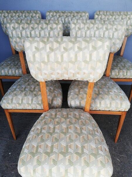 6 chaises bois massif 1940/50