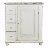 Solid pine chest of drawers with 4 drawers, 1910s