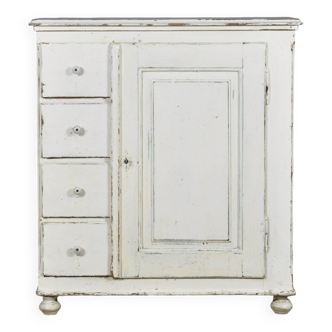Solid pine chest of drawers with 4 drawers, 1910s