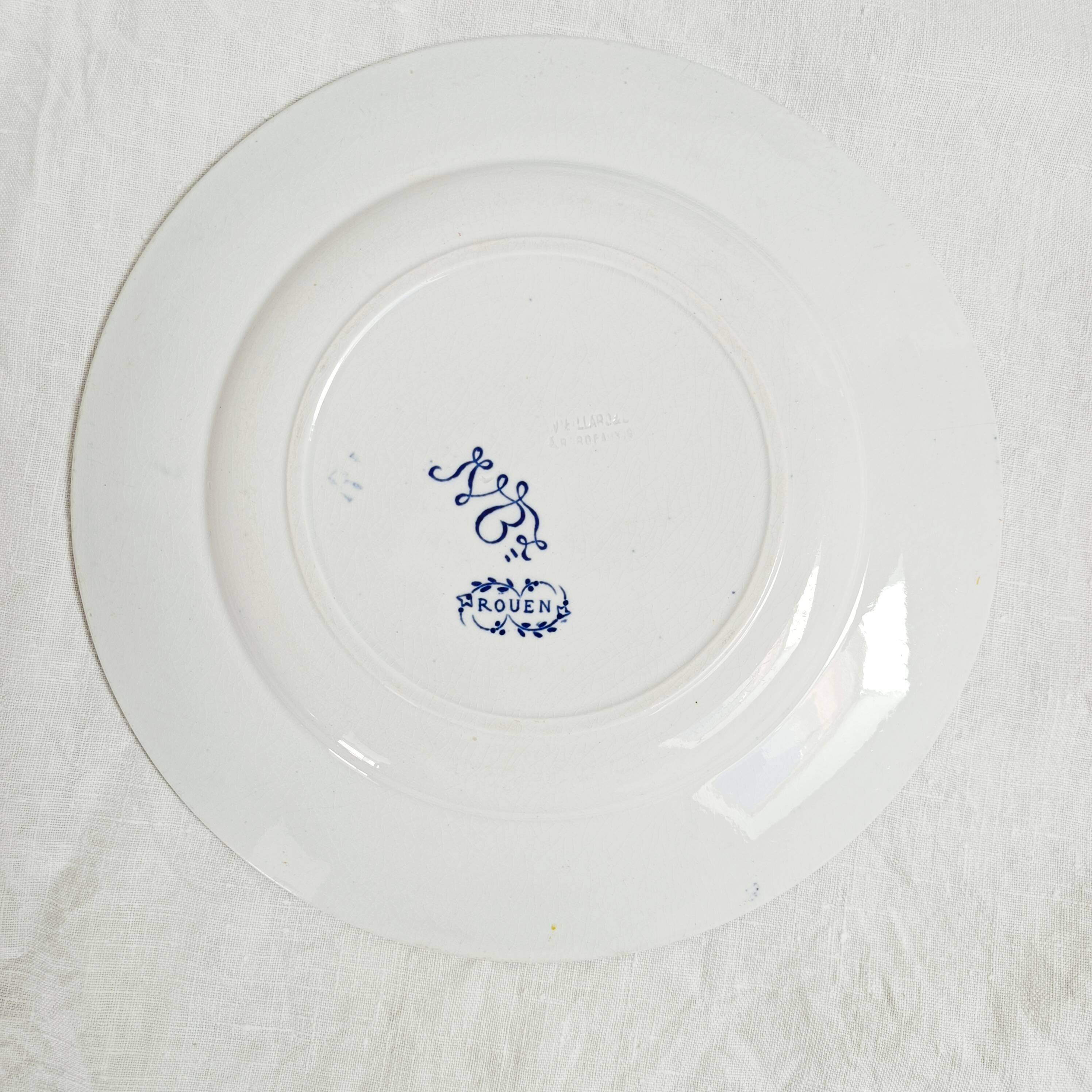 Plate Jules Vieillard Bordeaux JVB, Rouen