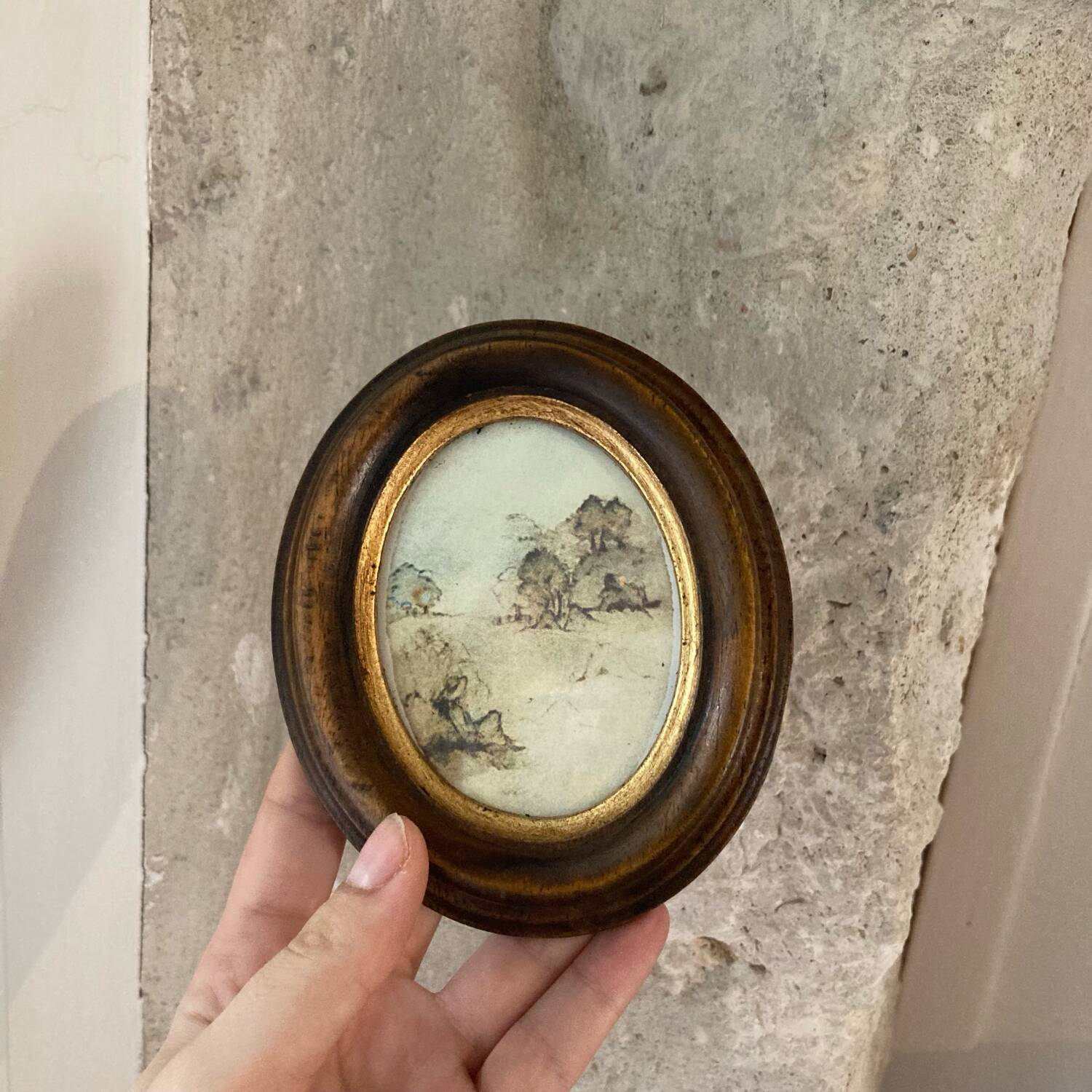 Pair of frames - old paintings