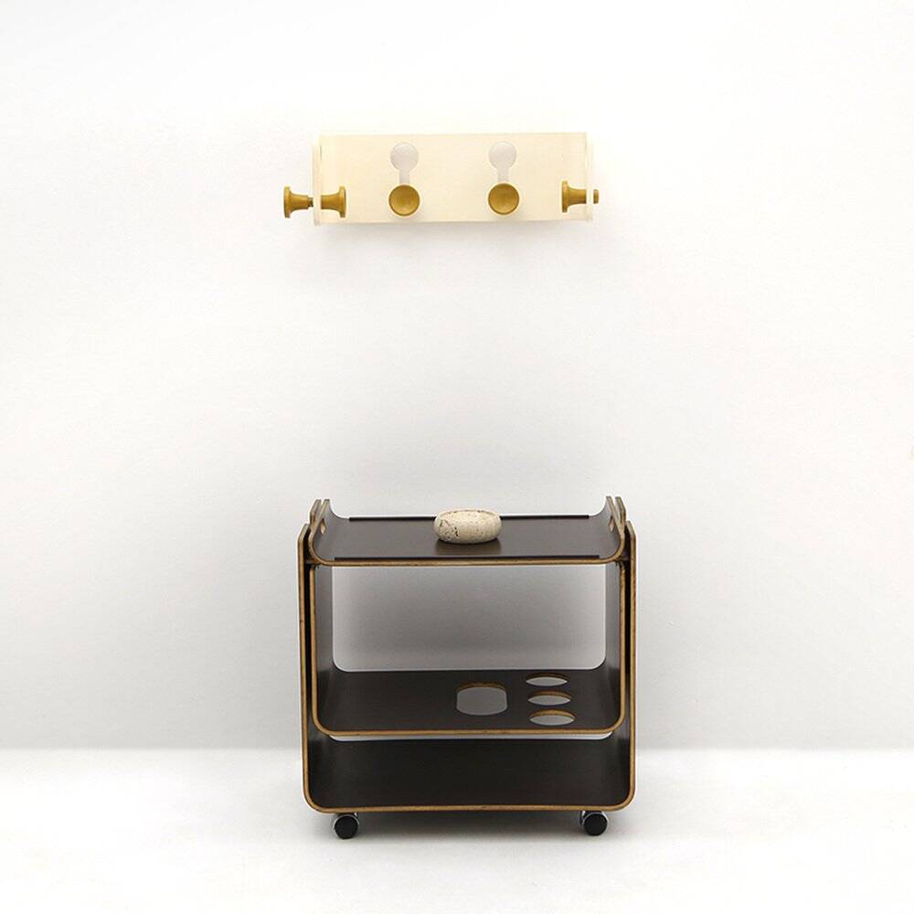 Coat rack with yellow hooks by Fiarm, 1960s