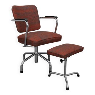 Office Chair with Ottoman by Paul Schuitema for Fana, 1960s