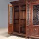 Bibliothèque ancienne style néo-Renaissance en noyer XXe siècle
