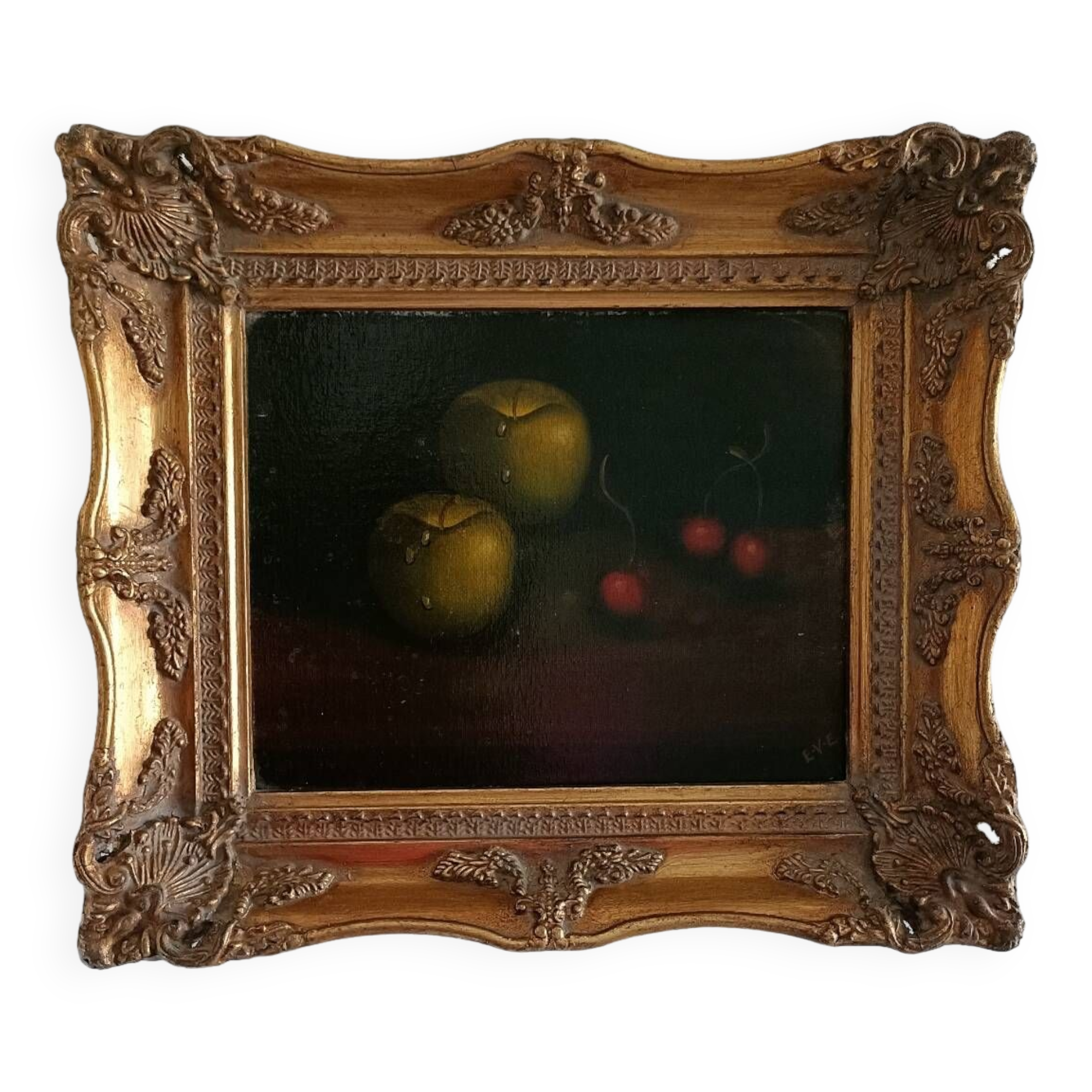 Peinture anglaise, nature morte, fruits