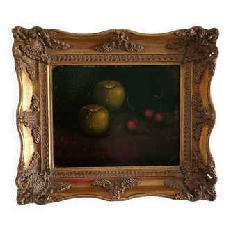 Peinture anglaise, nature morte, fruits