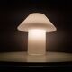 1980s white glass mushroom table lamp