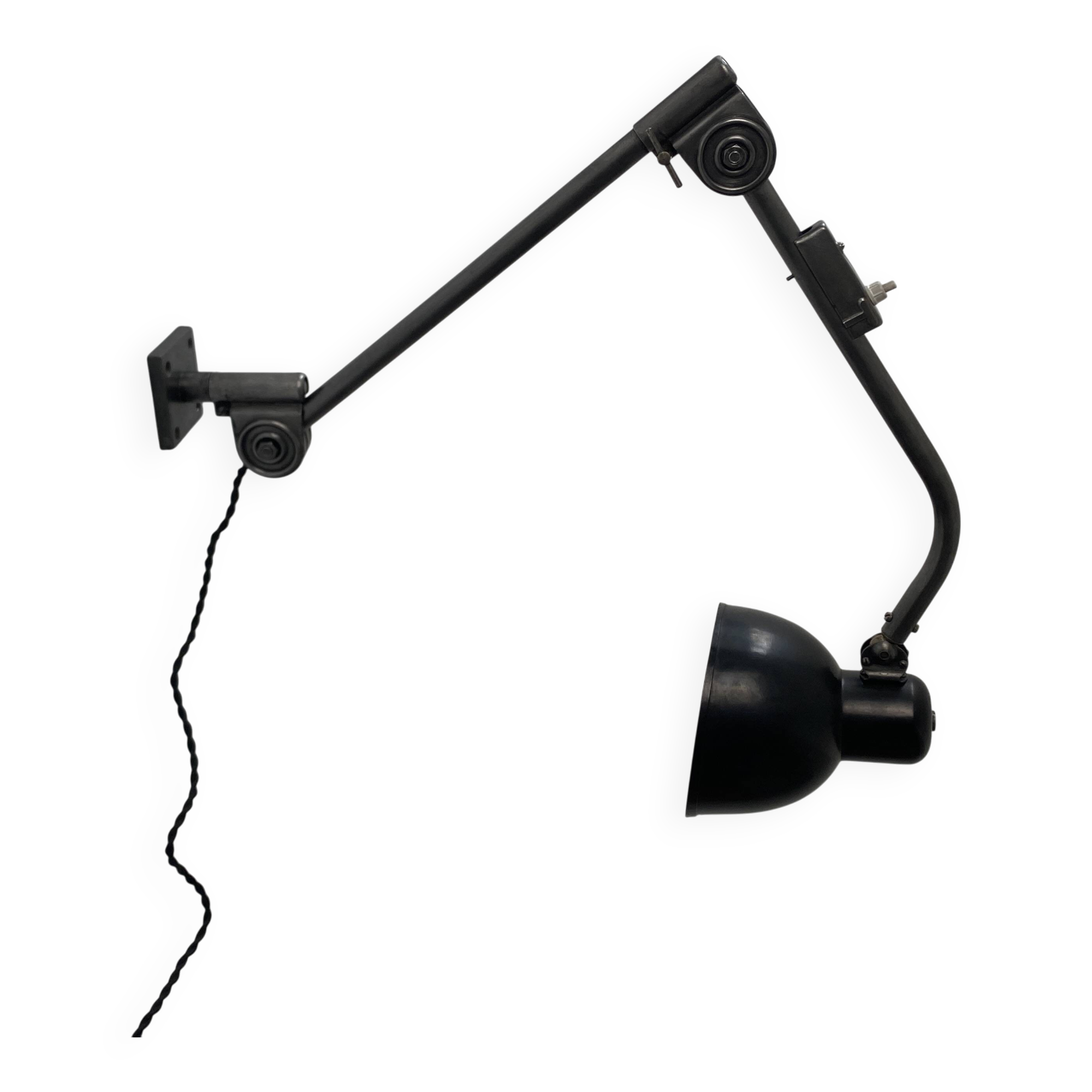 Ancienne lampe applique d’atelier bauhaus hala 122