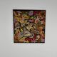 Original French hand-embroidered textile – Griffin & floral design – c.1930–1940