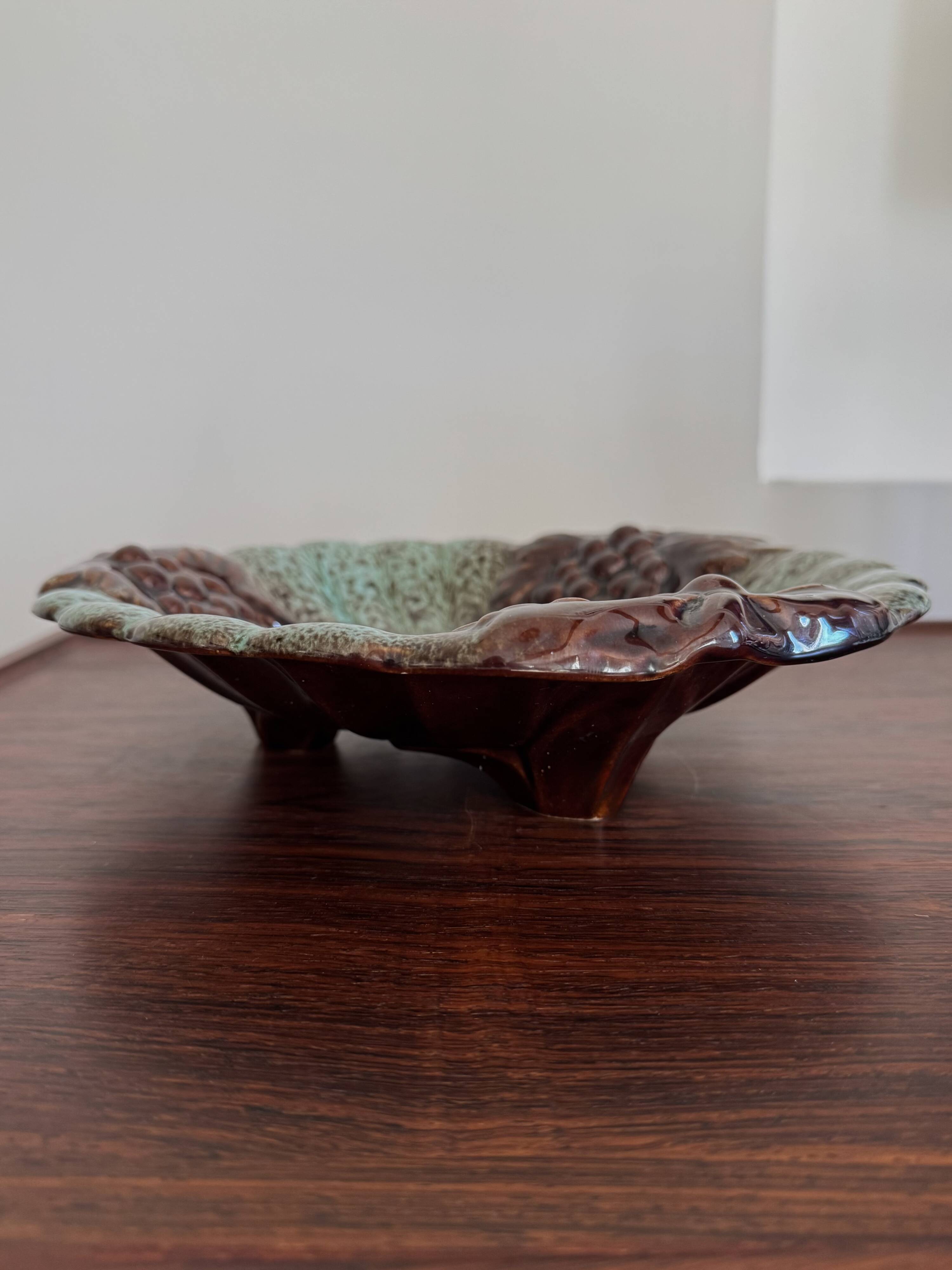 Vintage ceramic barbotine cup, West Germany