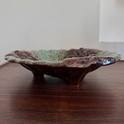 Coupe céramique barbotine vintage, West Germany