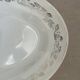 Antique oval plate Moulin des Loups Orchies – grey and gold floral decoration
