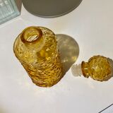 Bottle bottle amber glass textured vintage 70s