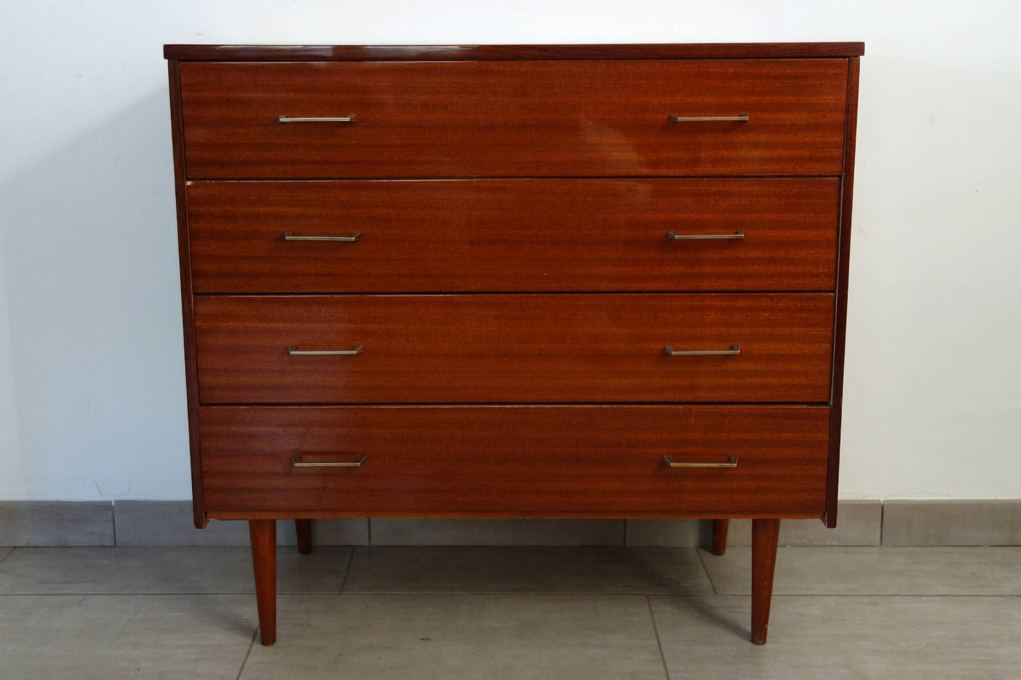 Commode bois 4 tiroirs vintage