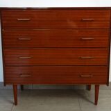 Commode bois 4 tiroirs vintage