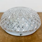 Vintage Glass Wall or Ceiling Light, 1970s