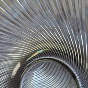 Striated glass cut