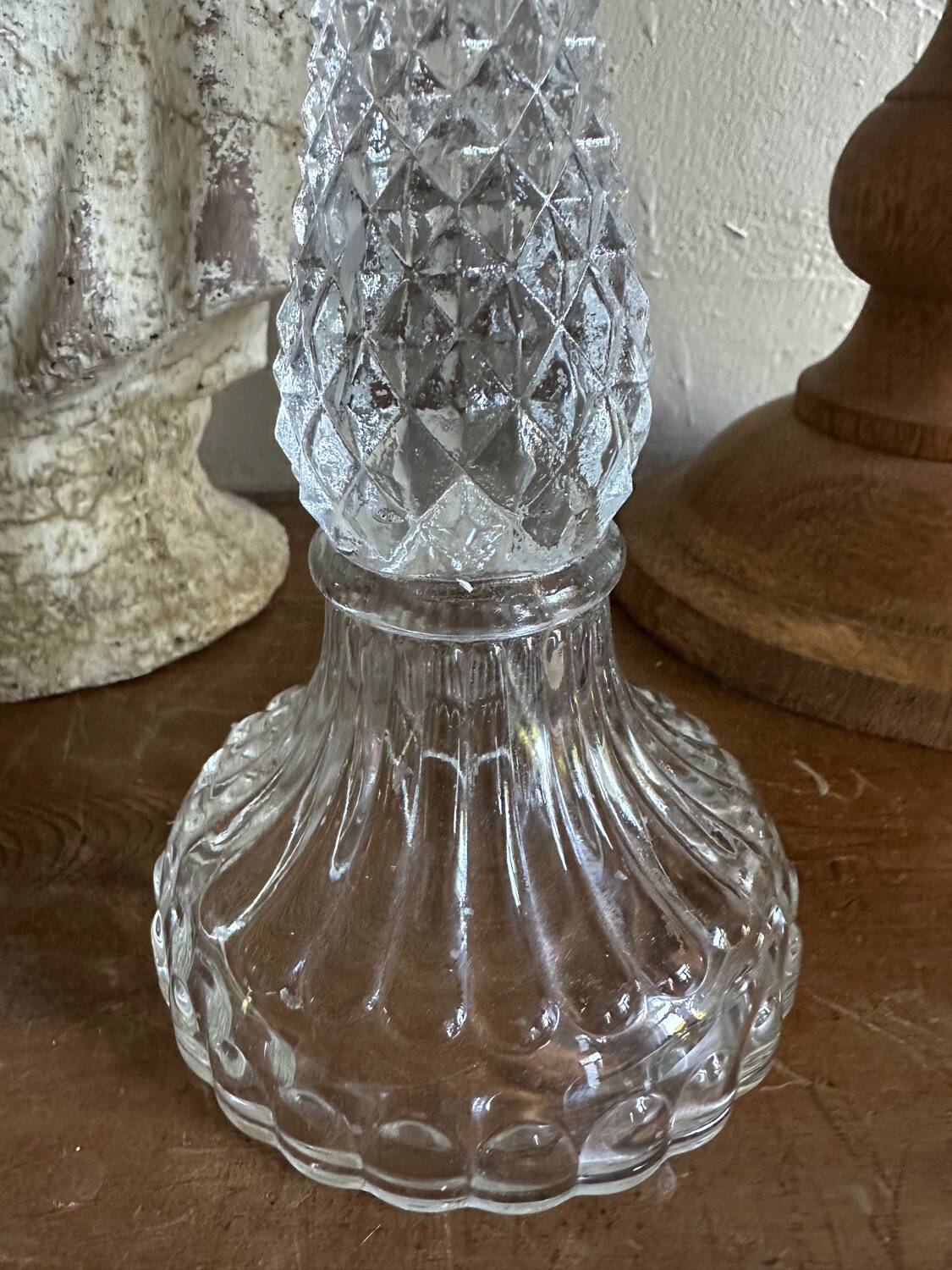 Glass candle holder