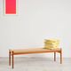 Large teak and rope bench by Niels O. Møller, Denmark, 1960s.