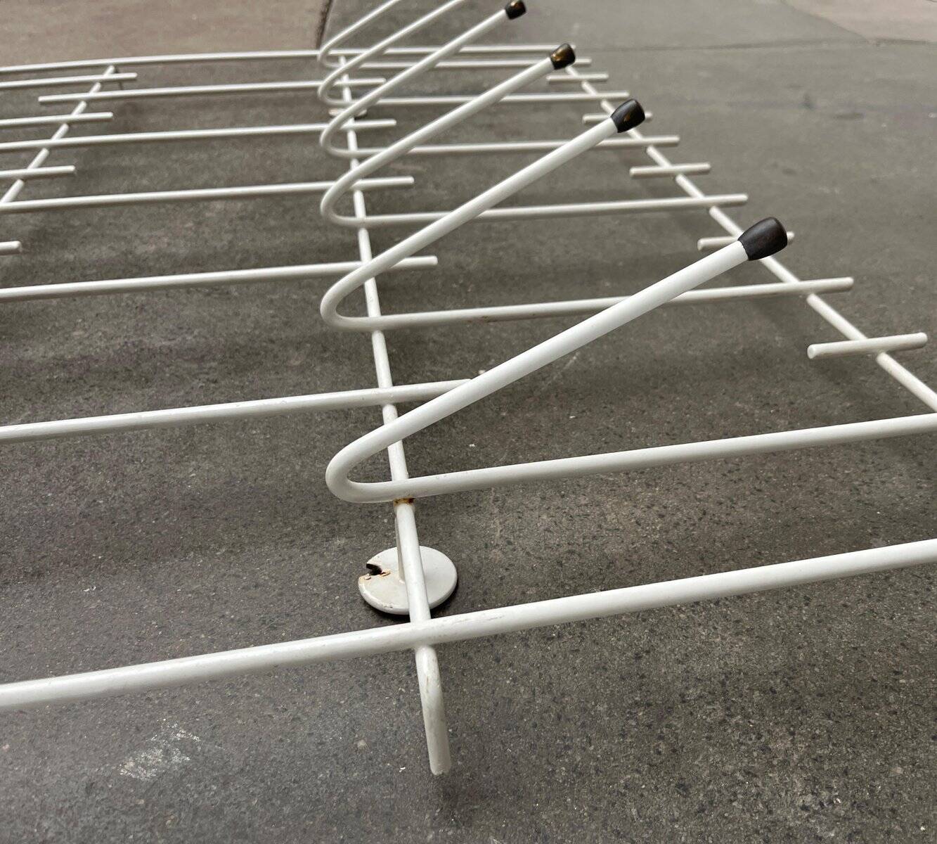 Minimalist German rope coat rack from the mid-century, 1960s.