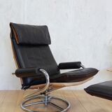Leather ottoman chair