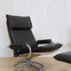 Leather ottoman chair