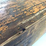 19th Century  Wooden Chest or Floor Trunk, Original Paint