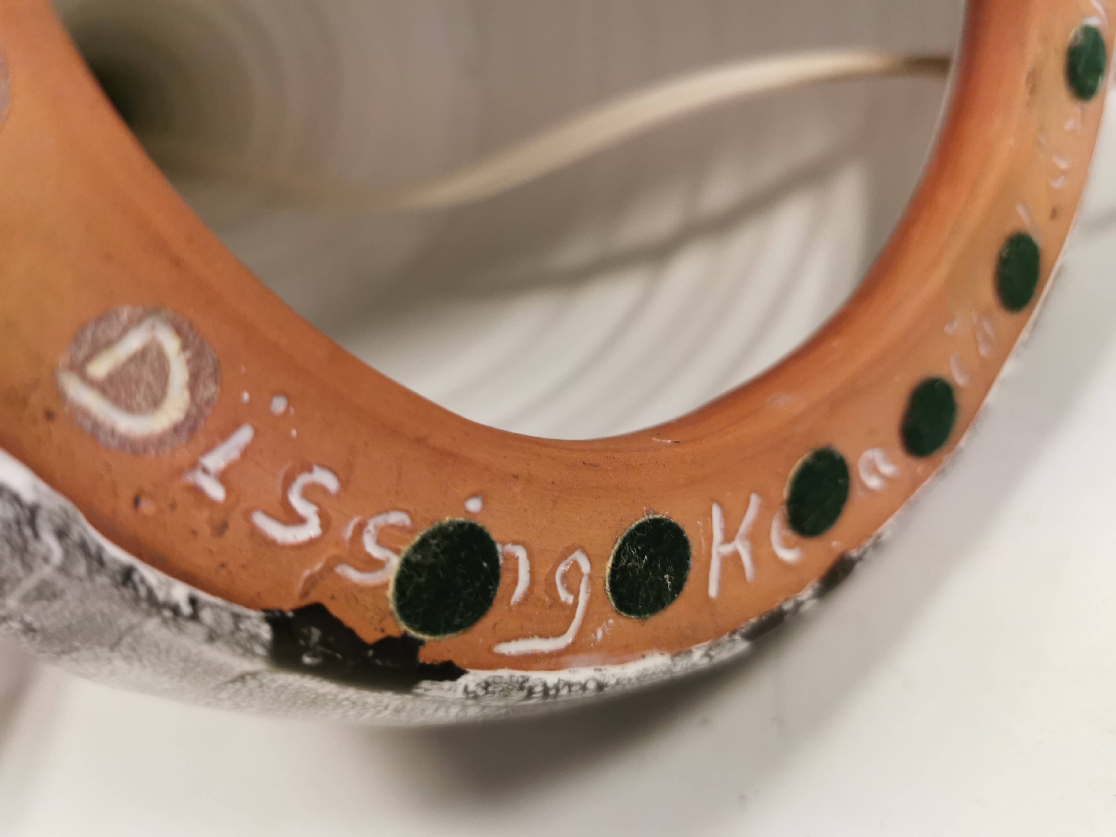 Large floor/table lamp in ceramic, from Danish Dissing ceramic