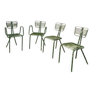 lot 4 chaises jardin