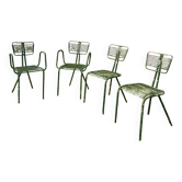 Lot de 4 chaises de jardin René Malaval