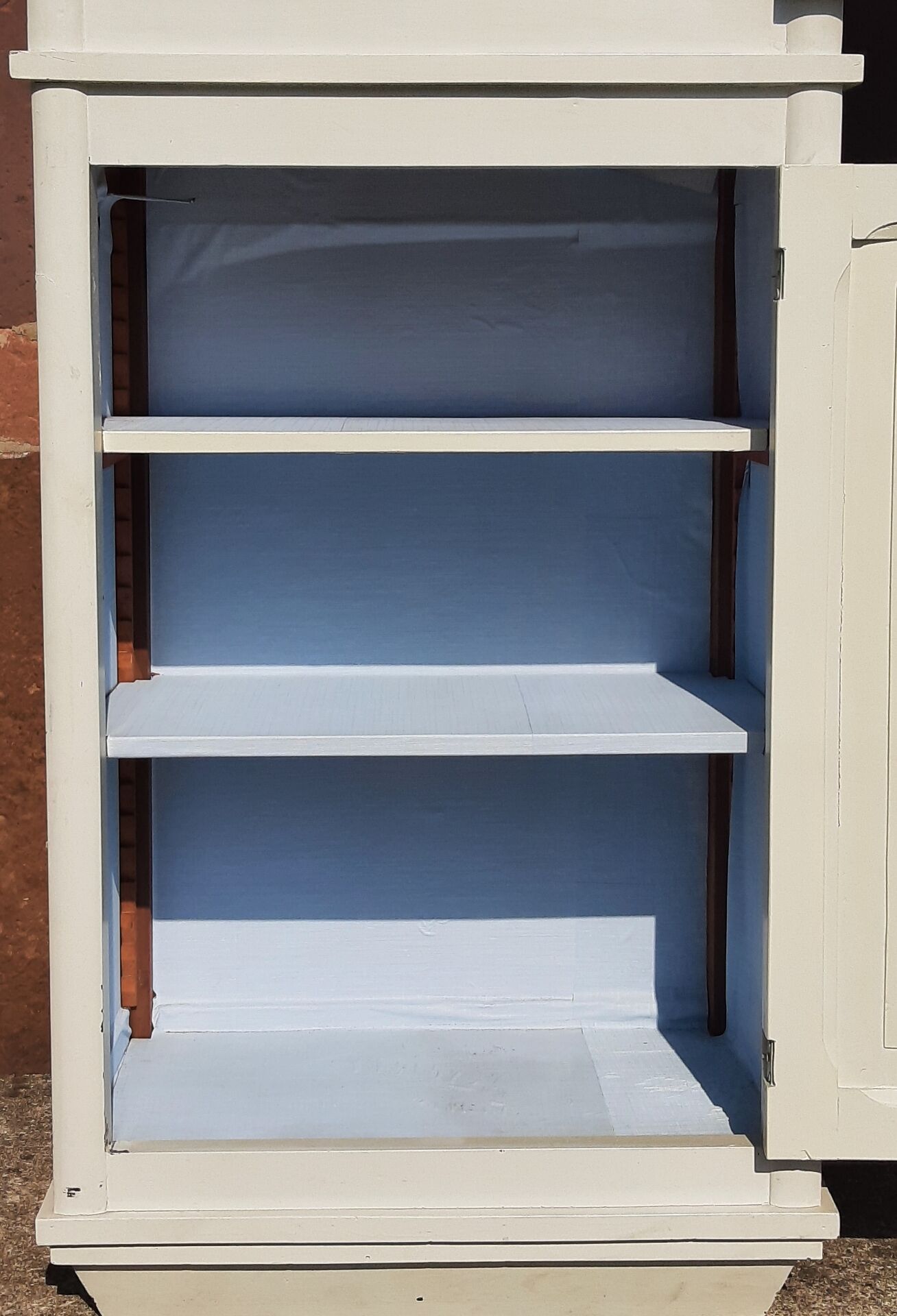 Wooden wardrobe.