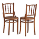 Antique Thonet chairs with engraved seat (c.1920). Set of 2 pieces