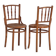 Antique Thonet chairs with engraved seat (c.1920). Set of 2 pieces