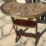 Louis XVI style mahogany kidney table
