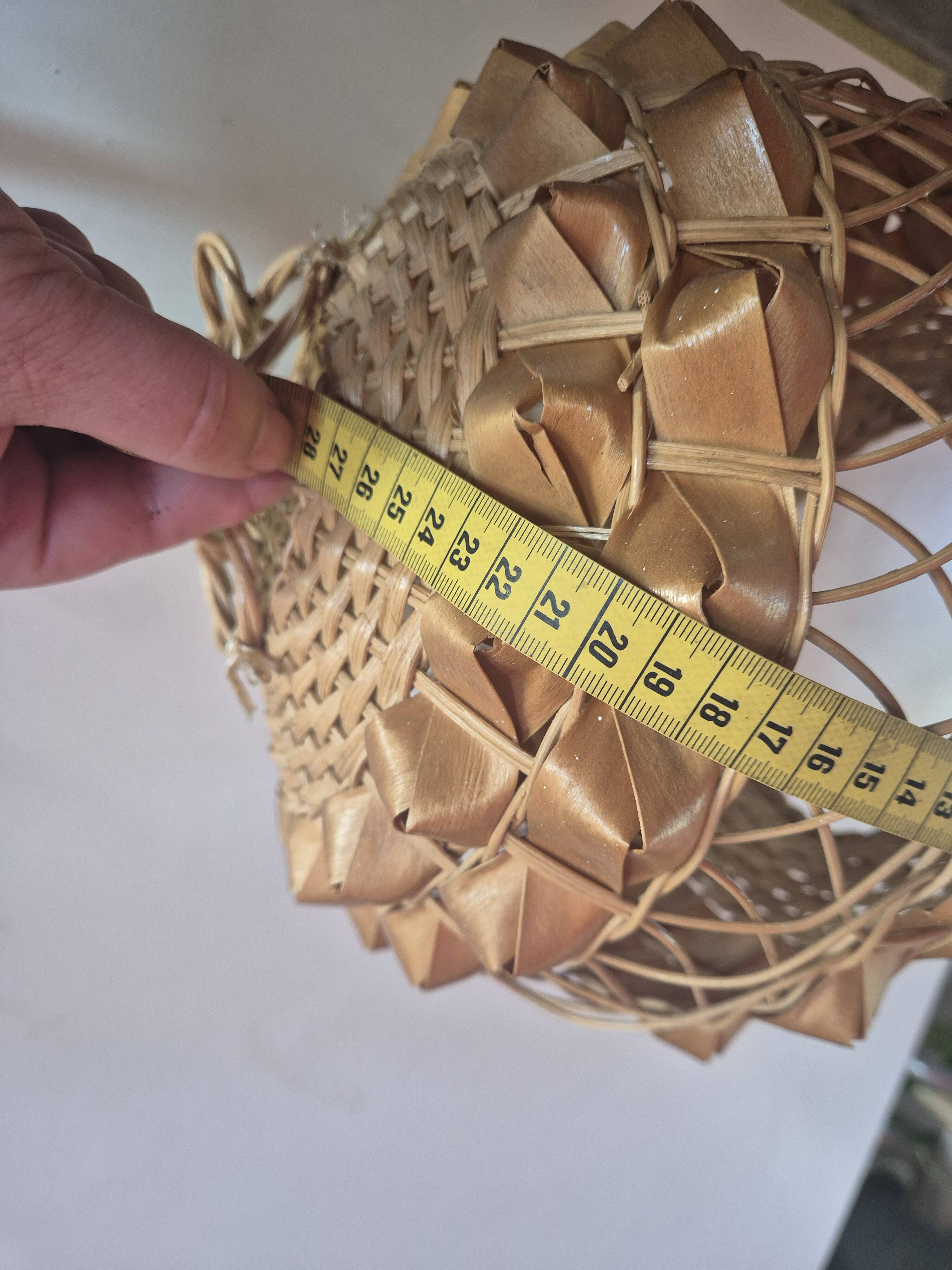 60s rattan wicker pendant light