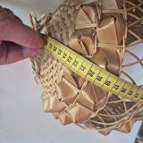 60s rattan wicker pendant light