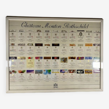 Poster étiquettes Château Mouton Roshschild