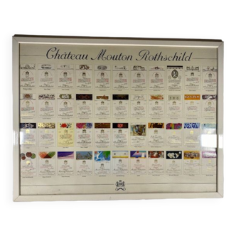 Poster étiquettes Château Mouton Roshschild