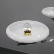 Art Deco chrome and walnut chandelier with milky glass shades, Czechoslovakia, 1