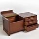 Meuble bas style Scandinave vintage, petit coffre bois